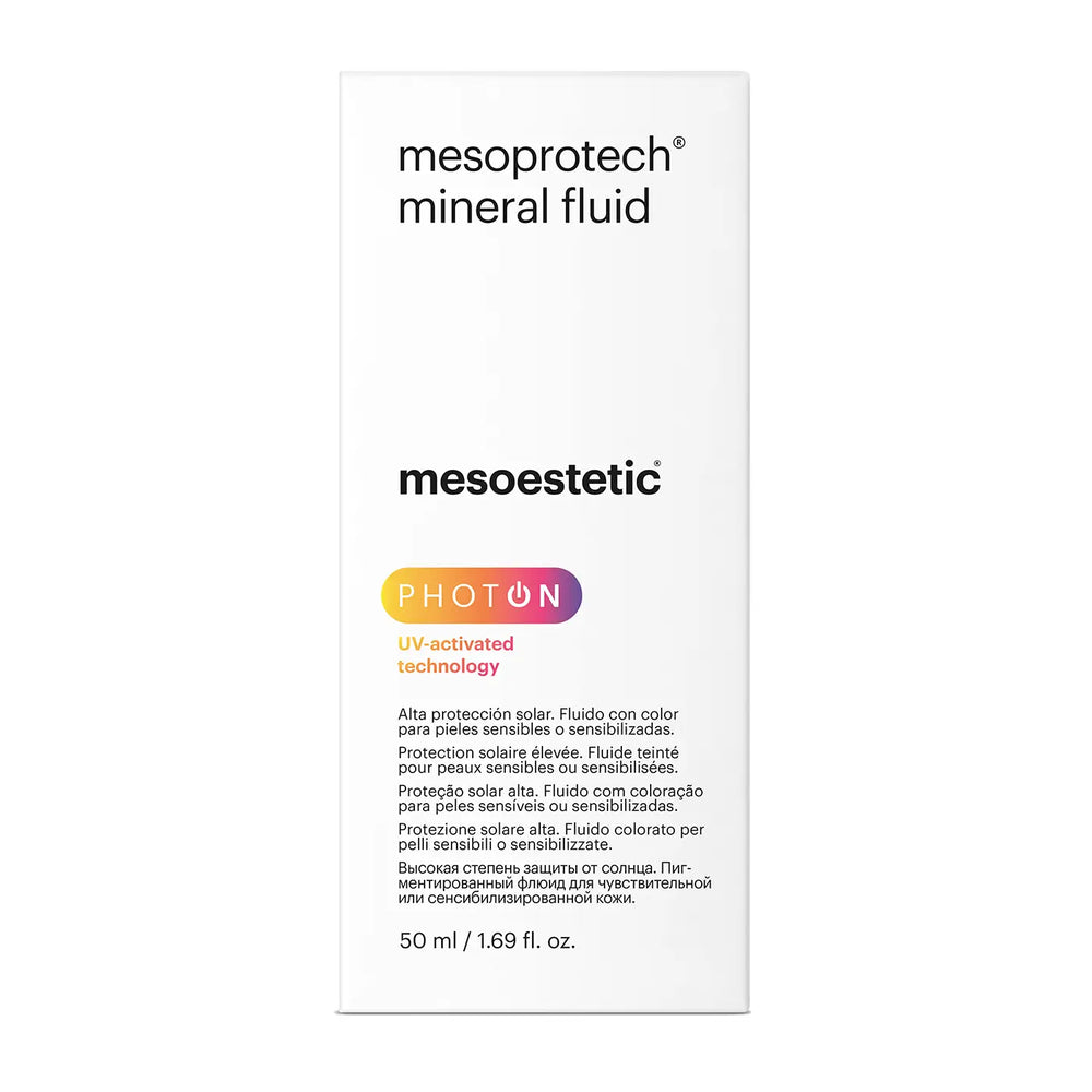 Mesoestetic Mesoprotech Mineral Fluid 50Spf Doosje Achterkant