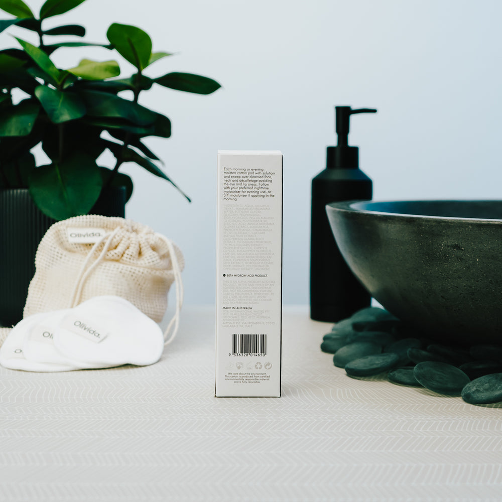 Alpha H 2022 Clear Skin Tonic Olivida Achterkant Verpakking