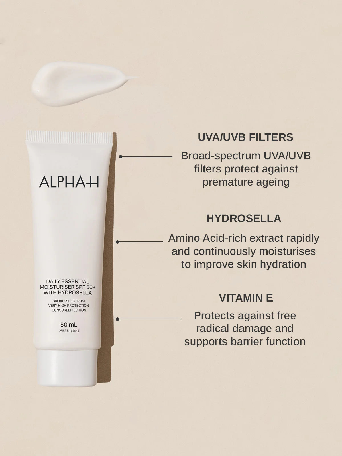 ALPHA-H - Daily Essential Moisturiser SPF50+