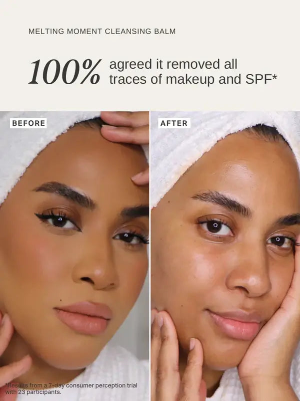 ALPHA-H Melting Moment Cleansing Balm Orange Creme Brulee Limited Edition Before After 1