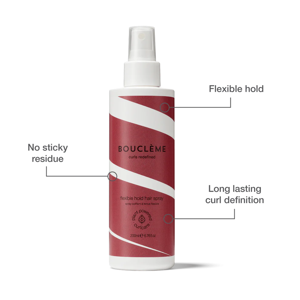 Boucleme Haircare Flexible Hold Hairspray Infographic
