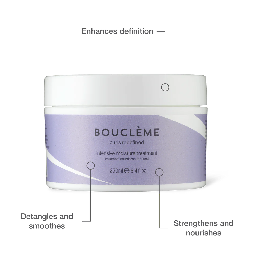 Boucleme Haircare Intensive Moisture Treatment Infographic