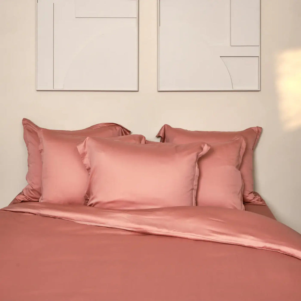 Cococici Tencel Satijn Kussensloop Terra Roze Sfeer