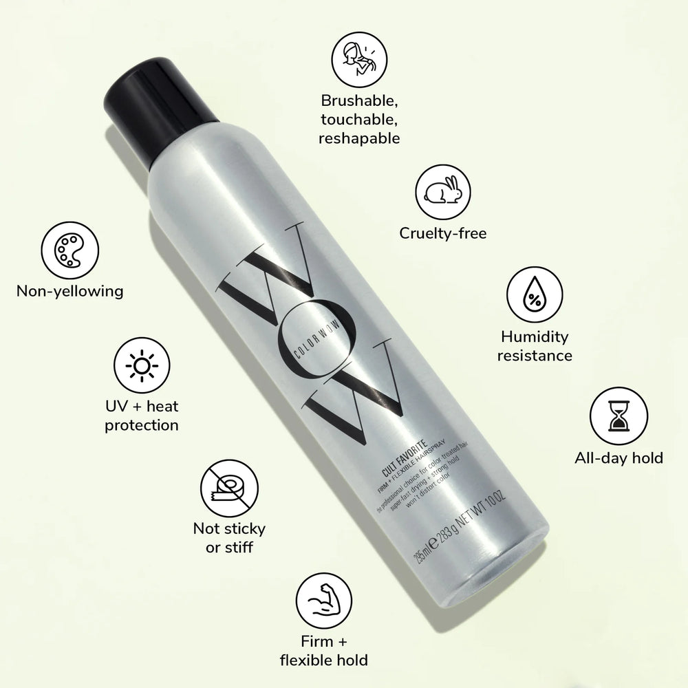 Color Wow Cult Favorite Firmflexible Hairspray Haarspray 295Ml Infographic