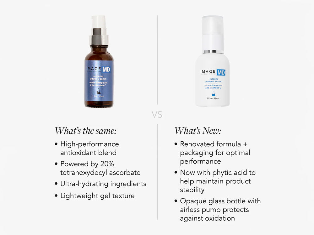 Image Skincare IMAGE MD Restoring Power C Serum Old vs New