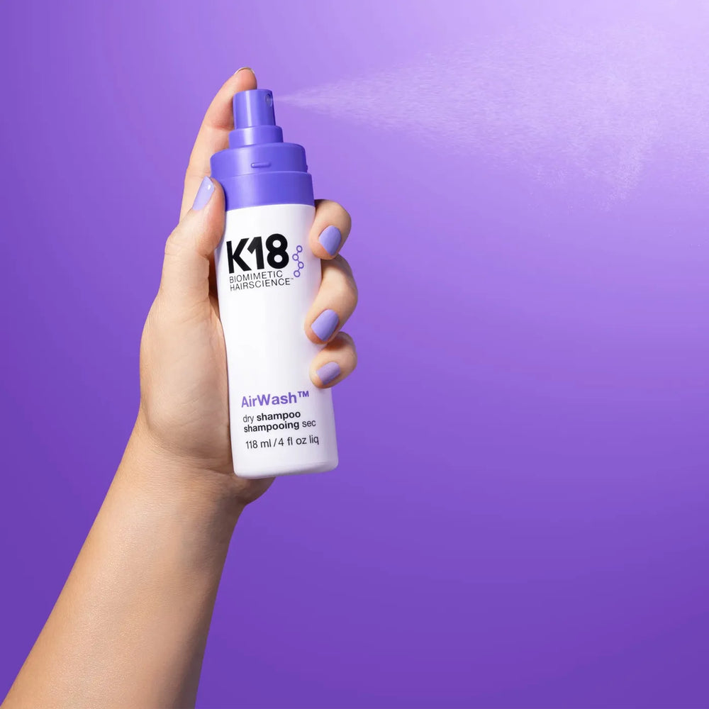 K18 Airwash Dry Shampoo Droogshampoo In Use