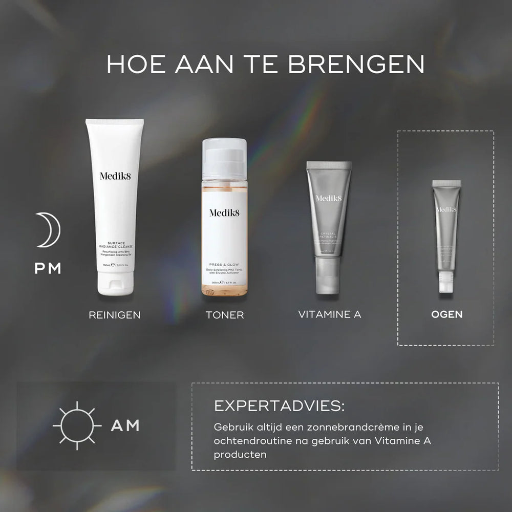 Medik8 Skincare Crystal Retinal Ceramide Eye 3 Routine