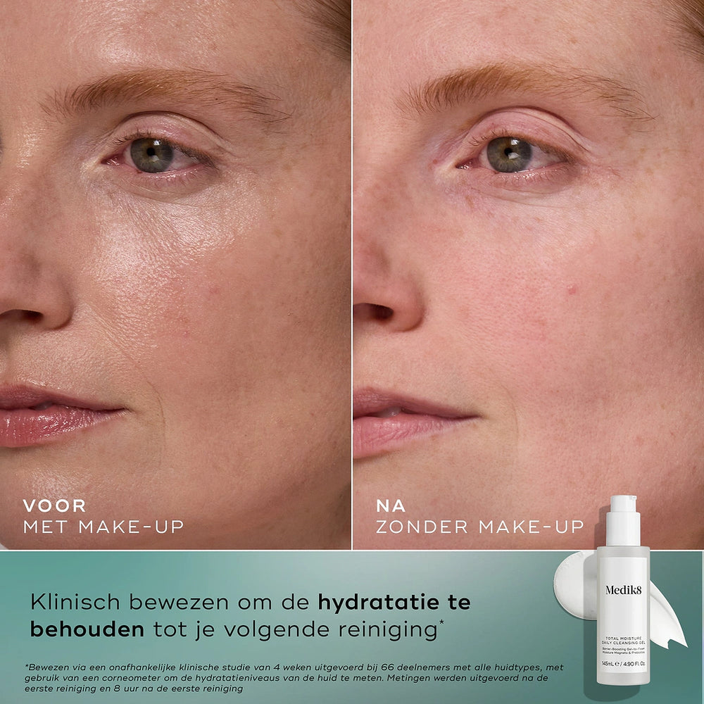 Medik8 Total Moisture Daily Cleansing Gel Before After