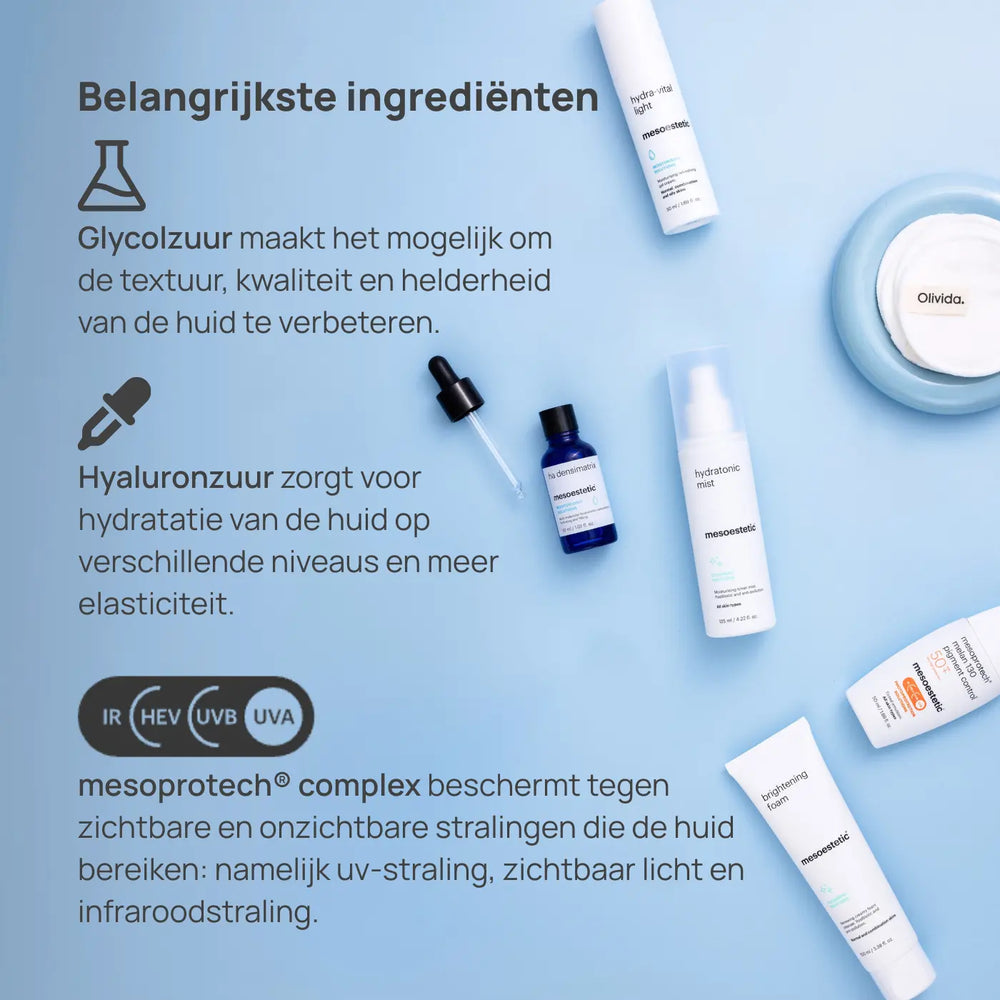 Mesoestetic Hydraglow Protection Bundle Ingredienten