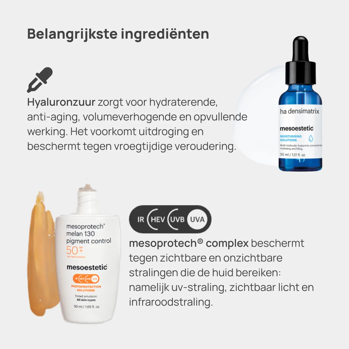 Mesoestetic Protect Hydrate Duo Ingredienten