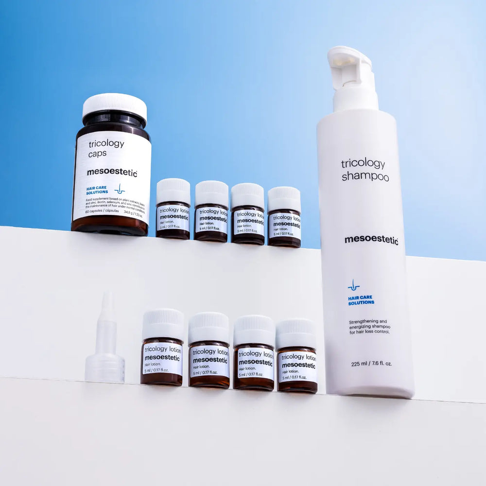 Mesoestetic Healthy Hair Growth Set Tricology Shampoo Tricology Caps Tricology Lotion Olivida Copyright2