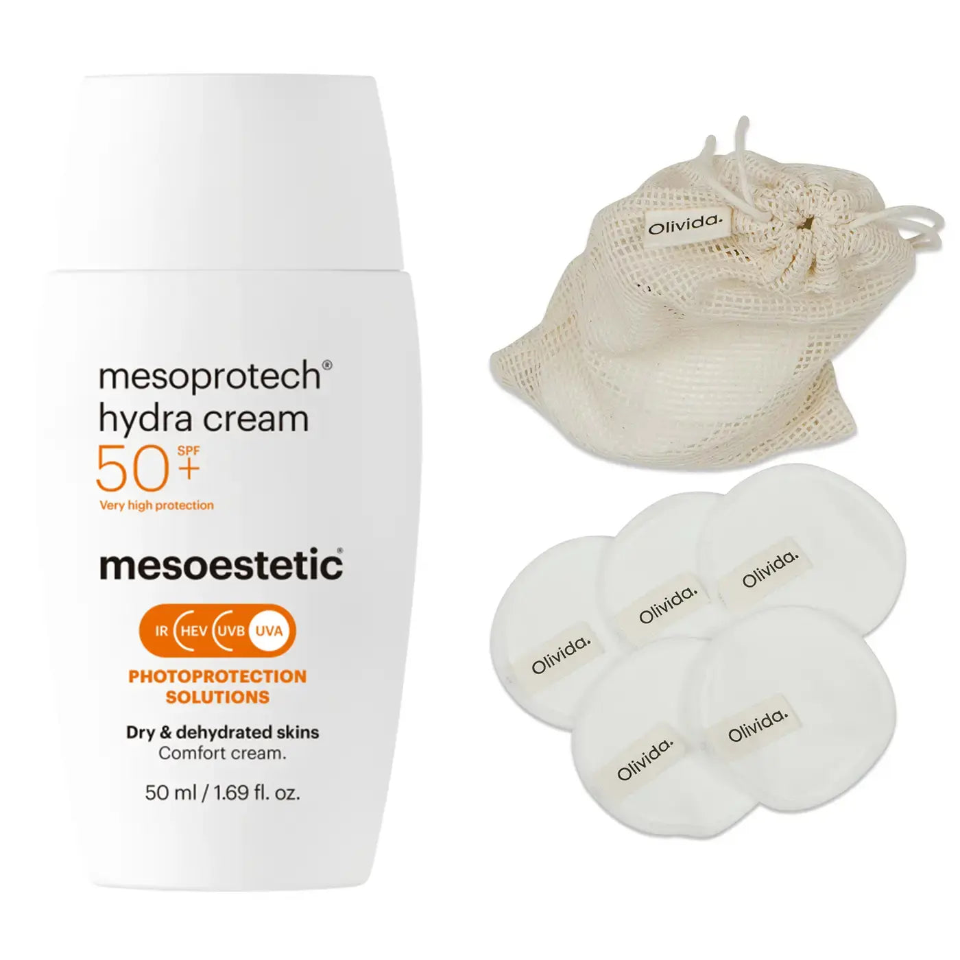 Mesoestetic Hydra Cream SFP50 Combideal Wattenschijfjes