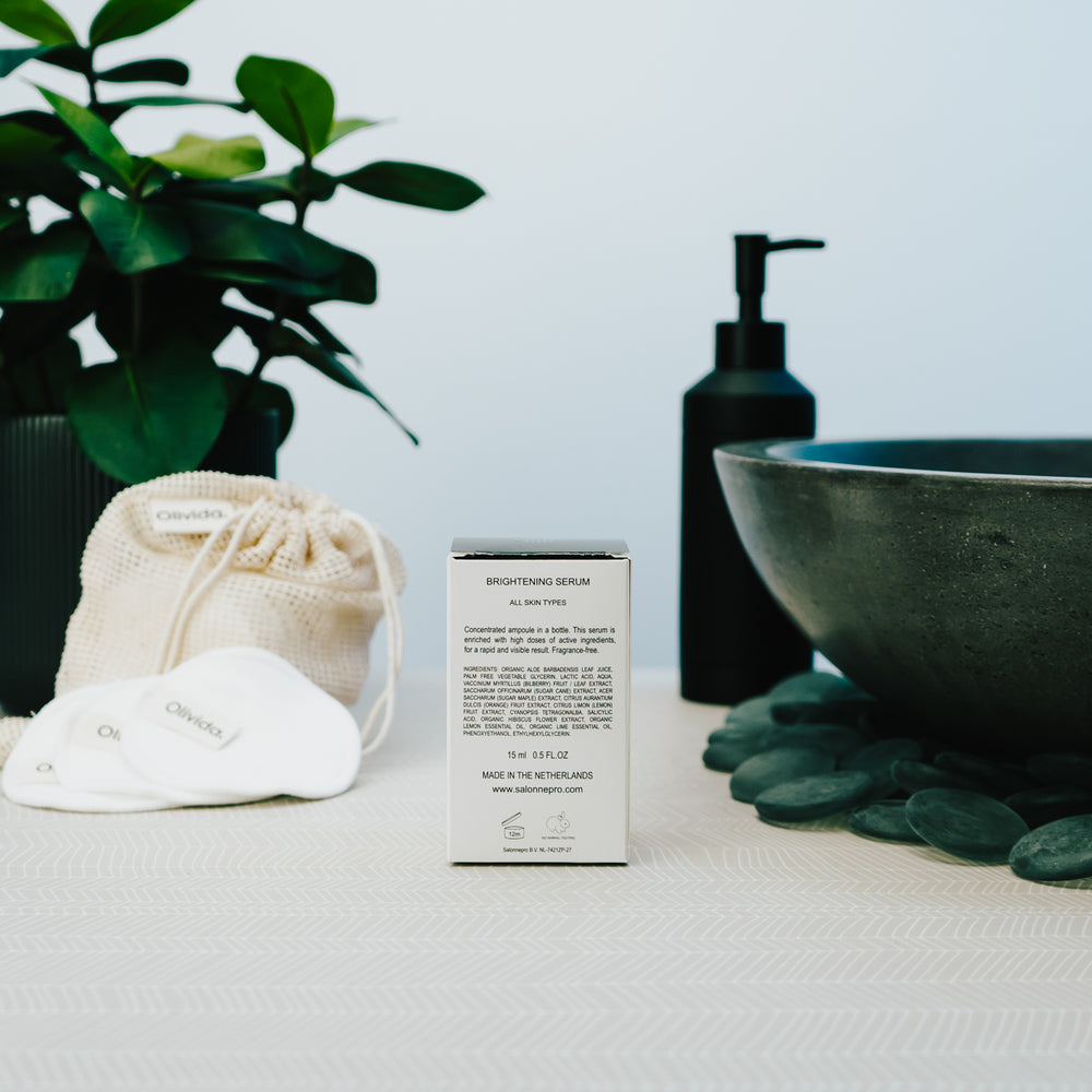 Spa Salonnepro 2021 Brightening Serum Olivida Achterkant Verpakking