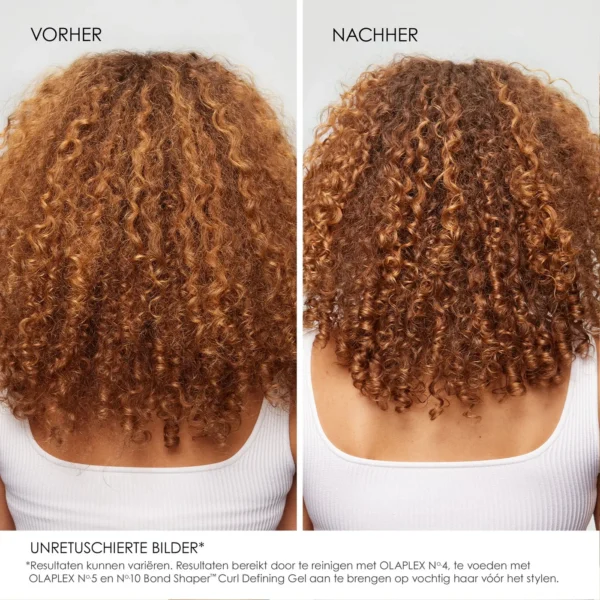 Olaplex - N.10 - Bond-Shaper® - Curl Defining Gel - Before After - Achterkant Model