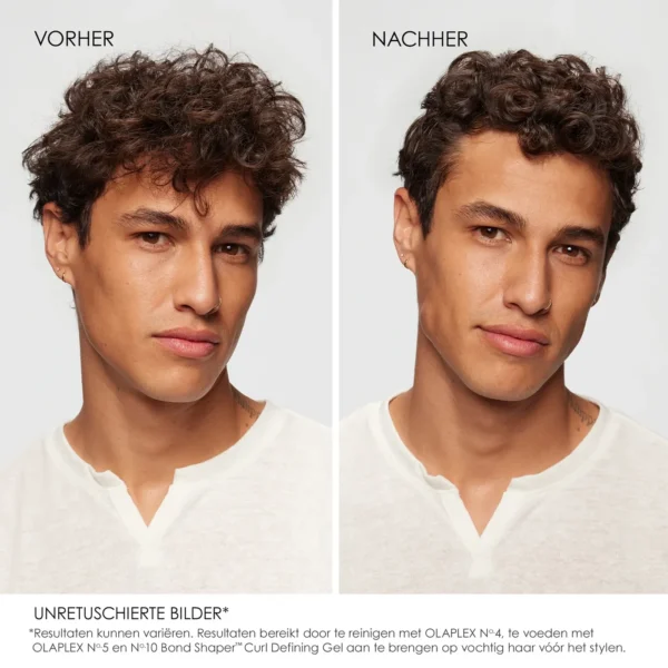Olaplex - N.10 - Bond-Shaper® - Curl Defining Gel - Mannen - Before After