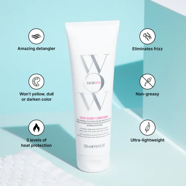 Color Wow - Color Security - Conditioner - normaal & Dik Haar - 250ML - Infographic Voordelen